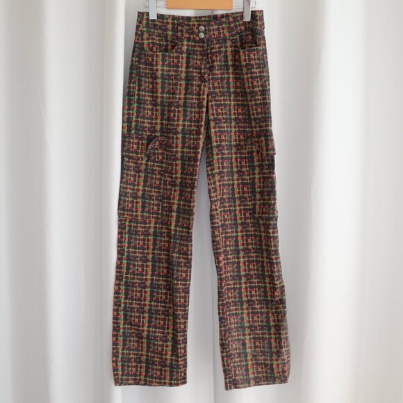 I.AM.GIA Dante Cargo Pants Plaid Straight Leg Sz XS - Picture 2 of 9